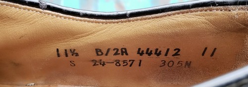 Johnston and Murphy Aristocraft 24-8571 Size 11.5 B/2A Black Oxford - Picture 9 of 10