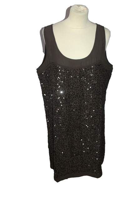 ROBE SANS MANCHE FEMME  °°° LA REDOUTE °°° TAILLE 46 . SEQUINS. PARFAIT ETAT