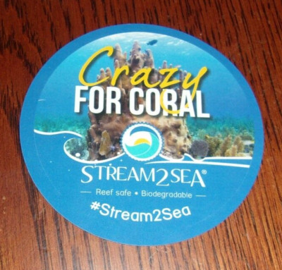 Stream2Sea Crazy  Coral  biodegradable ocean reef safe Sticker Decal Dive Sports
