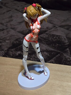 Neon Genesis Evangelion Asuka Langley  Anime Figure WHITE Plug-Suit 9''  NO BOX