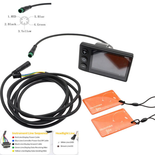 NEW S866 E-Bike LCD Display Meter 24V 36V 48V 60V Control Panel w/ NFC Function - Picture 3 of 29