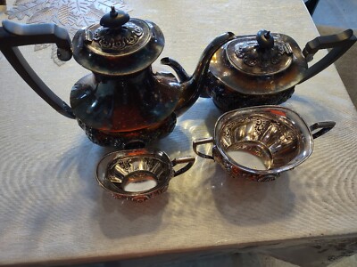 LB EPNS A1 Sheffield England 4 Piece Tea Set | eBay