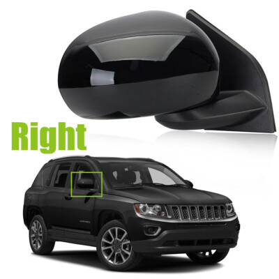 1 Pcs For 2007-2016 Jeep Compass Right Black Heated Paintable Power Mirror 5 Pin