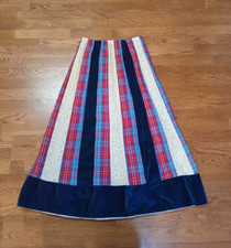 Vintage Chessa Davis Patchwork with Lace and Velvet Boho Hippie Skirt