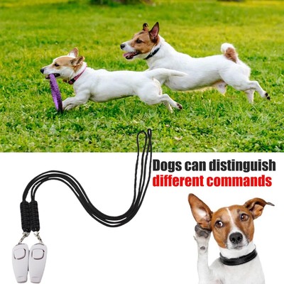 2x Dog Training Clicker Pet Cat Plastic New Dogs Click Trainer Aid Tools 