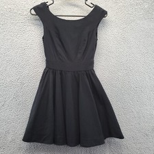 Swing Dress Little Black Dress Sleeveless V Neck Flare Skirt Size O Junior