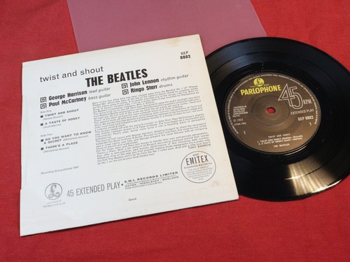The Beatles TWIST AND SHOUT + 3 - 7" EP Parlophone GEP 8882 UK Mono - Picture 2 of 2