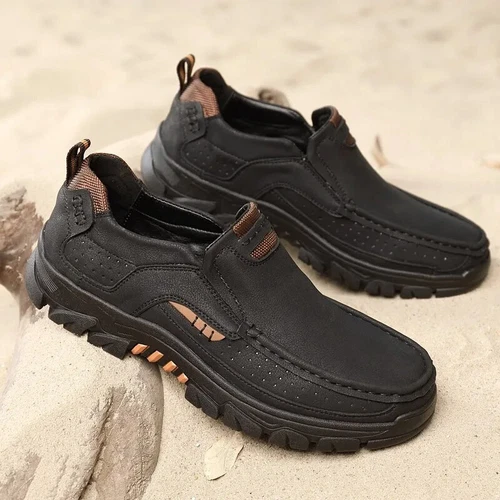 Herren Halbschuhe Freizeitschuhe Wasserdicht Outdoor Slipper Sneaker Wasserdicht Schwarz - Bild 6 von 18