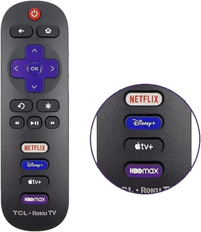 Original TCL Roku TV Remote Control Netflix/Disney Plus