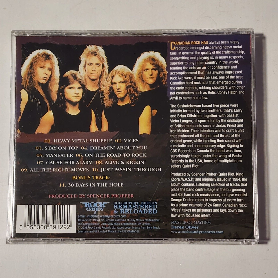 KICK AXE VICES CD 2016 ROCK CANDY RECORDS 5055300391292 eBay