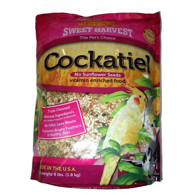 Kaylor Made Sweet Harvest Vitamin Enriched Cockatiel Seed Mix 4 lb No Sunflower