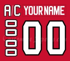 Charlotte Checkers Customized Number Kit For 2021-2022 Red Uniform