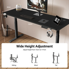 Electric Standing Desk Height Adjustable 100kg Capacity Sit Stand Ergonomic Desk — image 6
