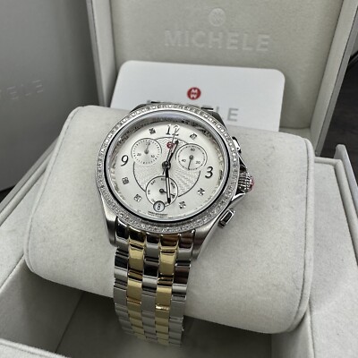 Michele Belmore Diamond Watch (MW29B01A1018) MICHELE Belmore chrono Diamond watch MW29B01A1018 | eBay main image 3