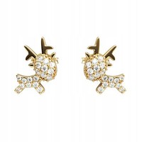 Weihnachts Hirsch Ohrringe Mit Zirkonia Gold Rentier Ohrschmuck Weihnachten