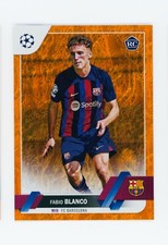 2022-23 Fabio Blanco Topps Jade Edition Orange Foil Barcelona Rookie Card 12/25. rookie card picture