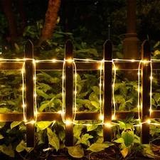 200LED Rope Tube Fairy String Lights Waterproof Outdoor Garden Lamp Plug in