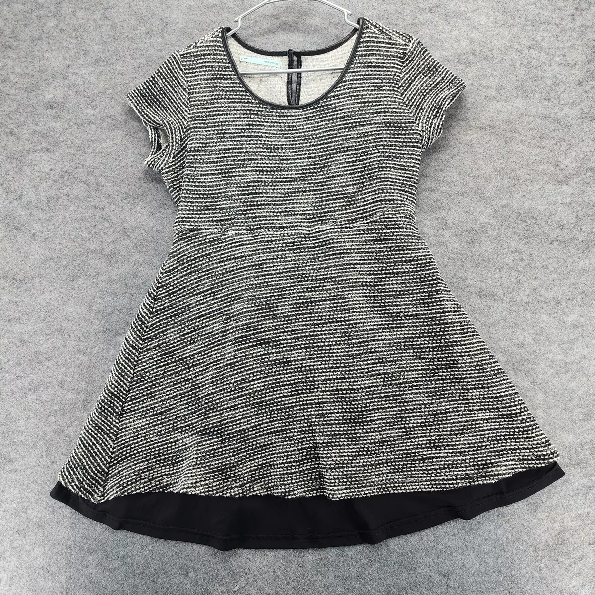 Maurices Dress Womens Size Large Fit Flare Black White Striped
