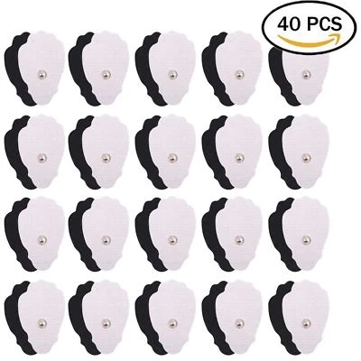LOTFANCY 20/40/80 Snap On Replacement Electrode Pads For TENS Unit & Pulse Massager
