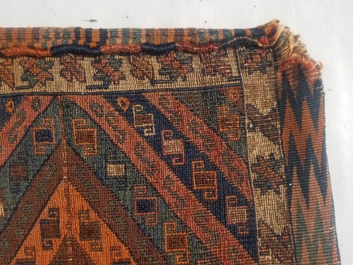 Antique Traditional Handmade Oriental Wool Multicolor Saddle Bag 115x59cm - Picture 7 of 15