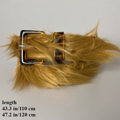 Women Men Faux Fur Waist Belt Tassel Belt Furry Cinch Waistband | eBay