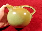 Vintage Frankoma  Pottery #87 Pitcher, Ada Clay, Very Old,  Praire Green