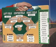 Magnetic Lineup Board with Field Position for Baseball and Softball Coach Magnet