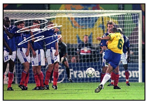 11412. Roberto Carlos Signed Pictures (A4 Prints) Real Madrid Brazil Inter etc.
