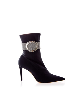 Joanboot Alexandre Vauthier Stiefel in schwarz, technisches Stretchgewebe, a...