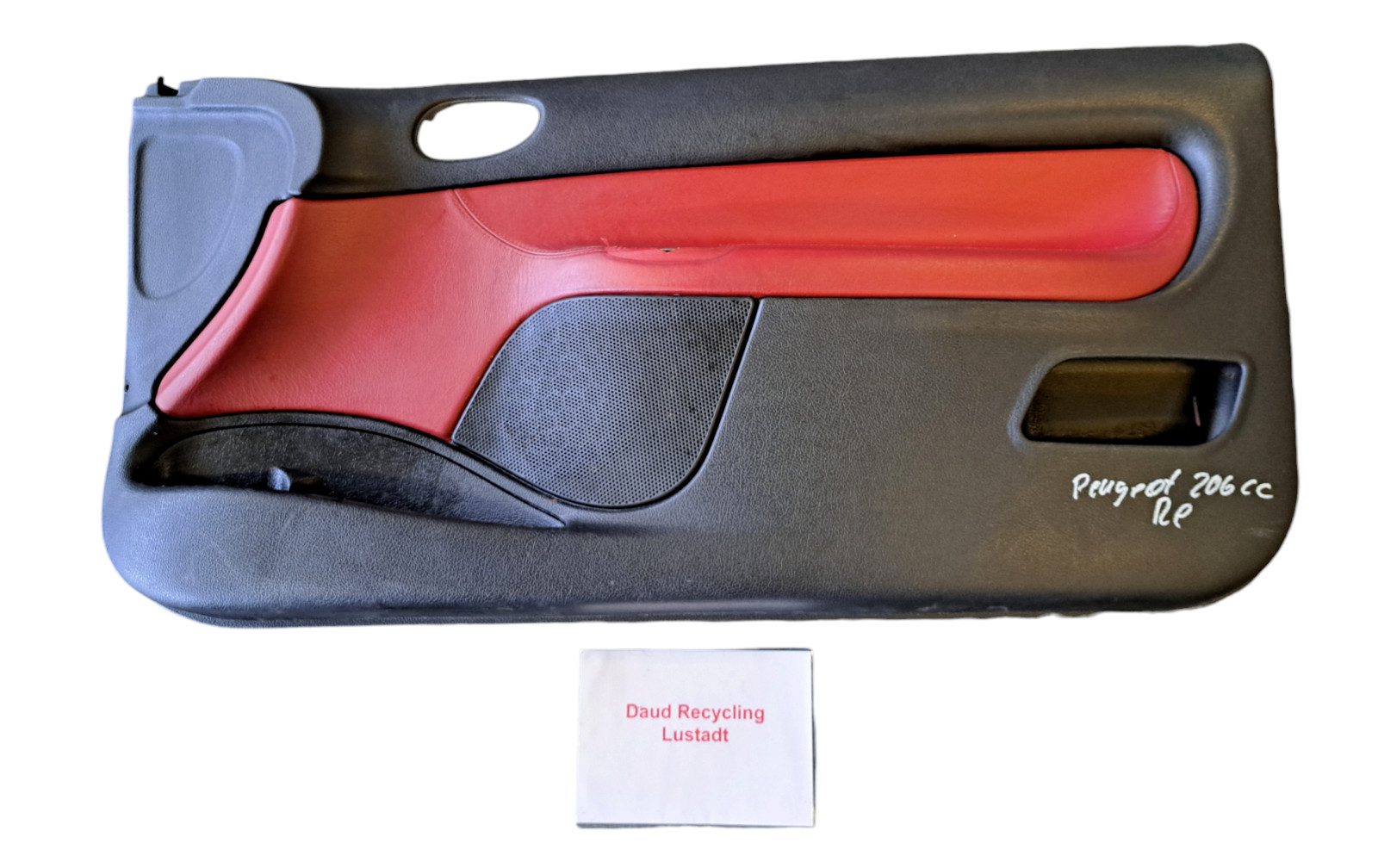 Peugeot 206 CC Türverkleidung Schwarz Rot Leder Rechts 9638327977