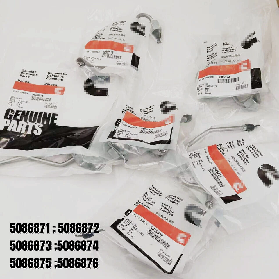 6x Fuel Injector Lines 5086871 For Dodge Ram 3500 5.9L Cummins Diesel OEM 03-07 Foto 2 de 3