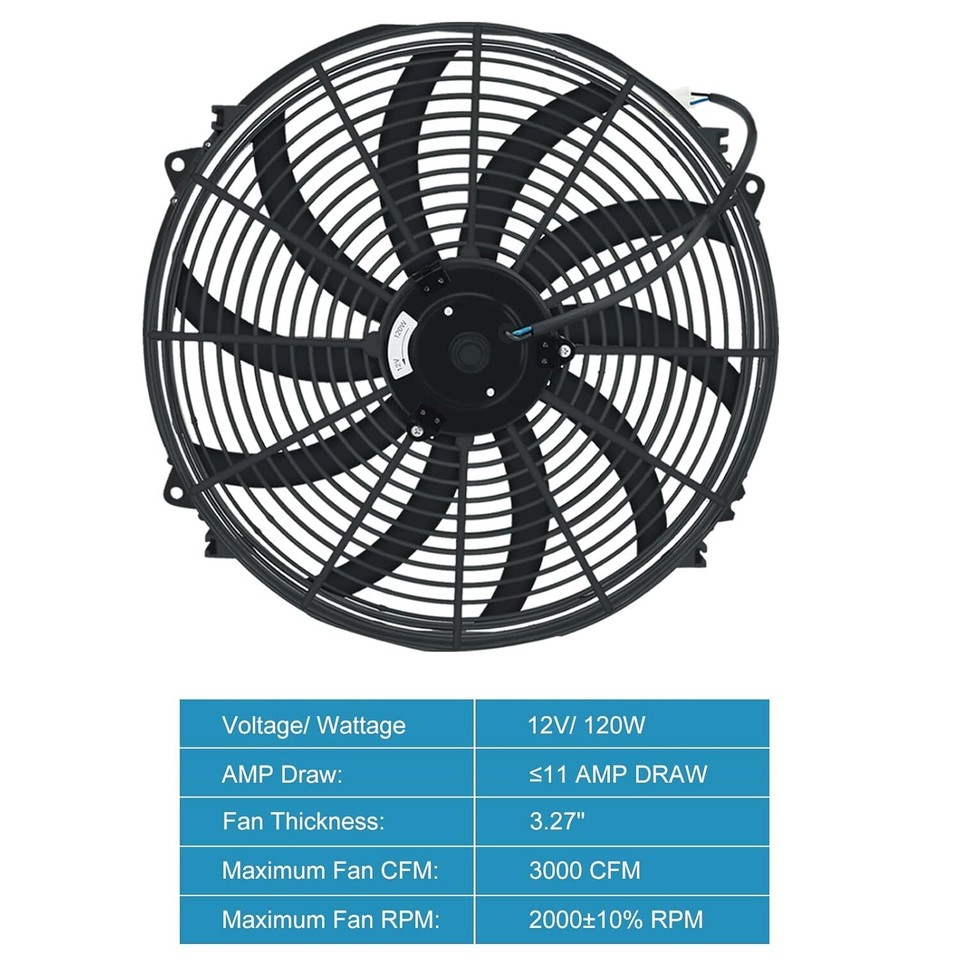 16 inch Electric Radiator Fan, Blades Electric Fan Automotive with