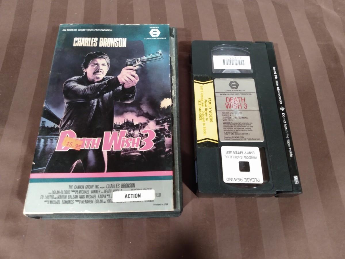 Death Wish 3 1985 1986 VHS Movie Big Box Charles Bronson
