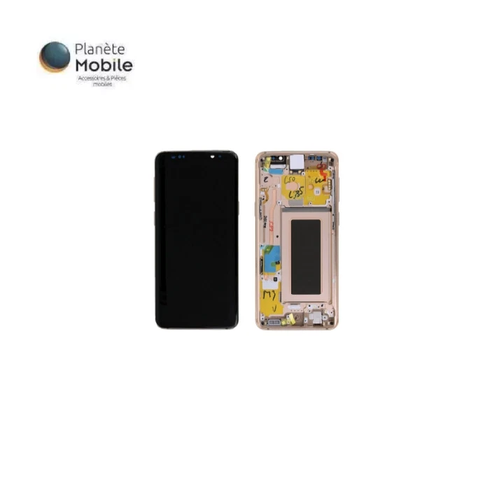 Original Ecran LCD Rose Gold Sur Chassis pour Samsung Galaxy S9 G960 GH97-21696E - Photo 1/1