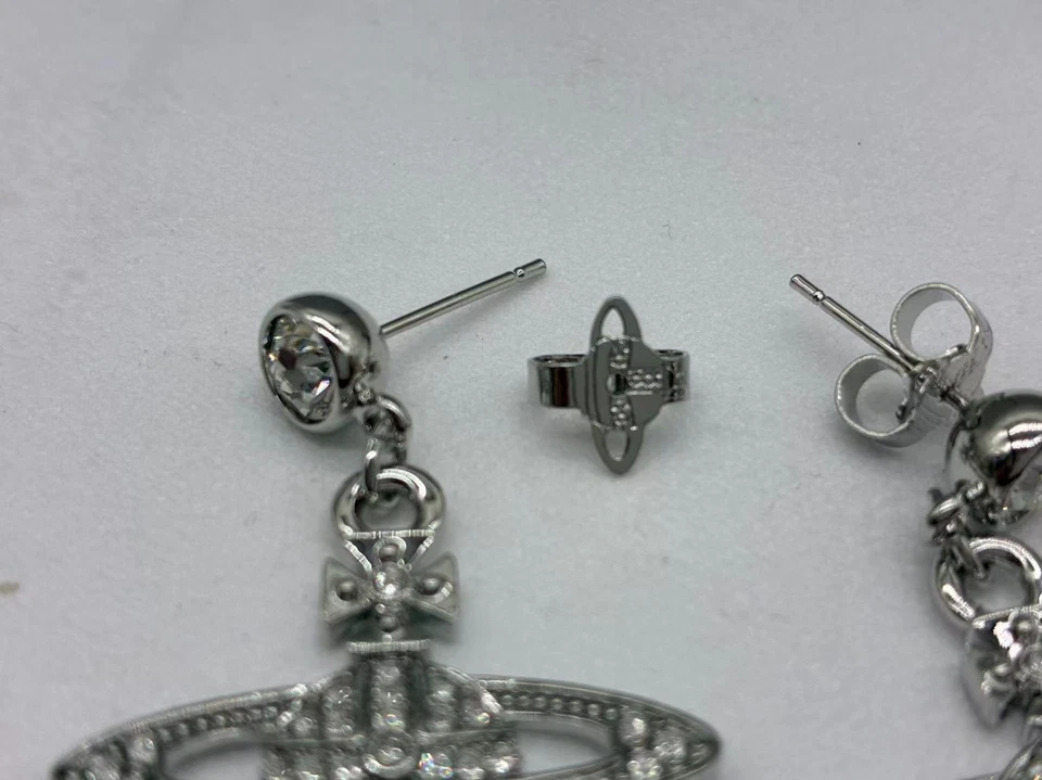 Vivienne Westwood women Crystal Orb Stud Earrings H2872 - Image 4 of 4