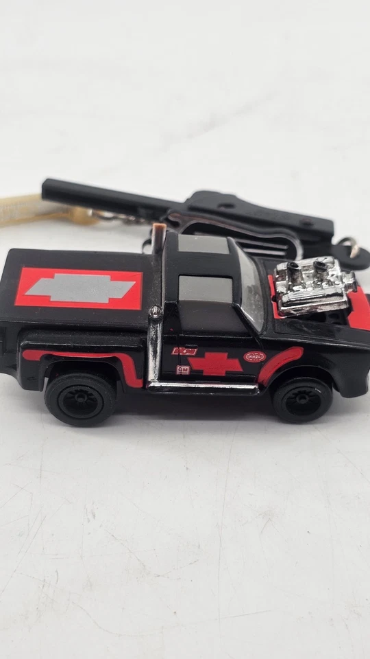 Винтажный 1986 Marchon Tune Ups Chevy Черный Красный Пикап Chevrolet спичечный коробок - Изображение 3 из 4