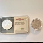 2002 American Eagle 1 oz Silver 0.9993 Uncirculated Coin - 1896 Morgan $1 - 2 Pc
