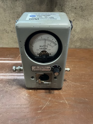 THRULINE BIRD WATTMETER MODEL 4410A IMPEDANCE 50 OHMS POWERS ON