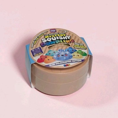RMS Mystery Viral Squishy Dumpling Blue Holographic Edition Sensory Fidget Toy