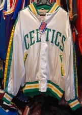 VINTAGE GIACCA SATIN WARM UP JACKET BASKET NBA BILL RUSSELL BOSTON CELTICS 6