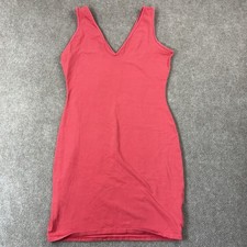 Wild Fable Womens Sleeveless Coral Pink Bodycon Dress With V-neckline
