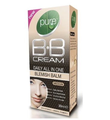 Pure BB Cream Daily All In One Blemish Balm (Medium) 30ml NEU UK