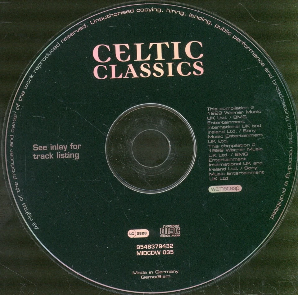 Verschiedene Künstler Celtic Classics CD Europa Warner.esp 1999 MIDCDW035 - Bild 3 von 3