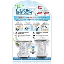 Tub and Sink Drain Hair Catcher Stopper and Cleaner Tool Set