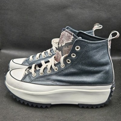 Converse Run Star Hike Leather High Top Mens 9 Womens 10.5 Snake Print Y2K
