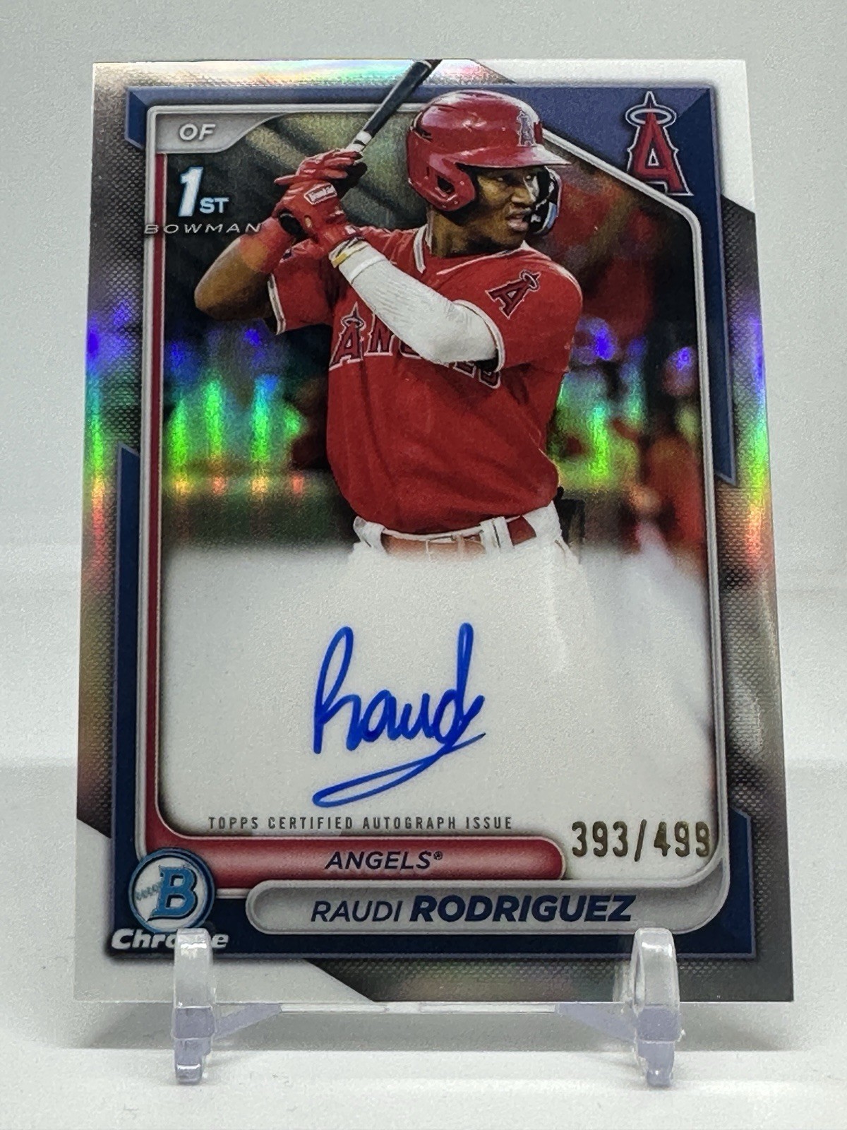 2024 Bowman Chrome Prospect Autographs Raudi Rodriguez #CPA-RR Refractor /499