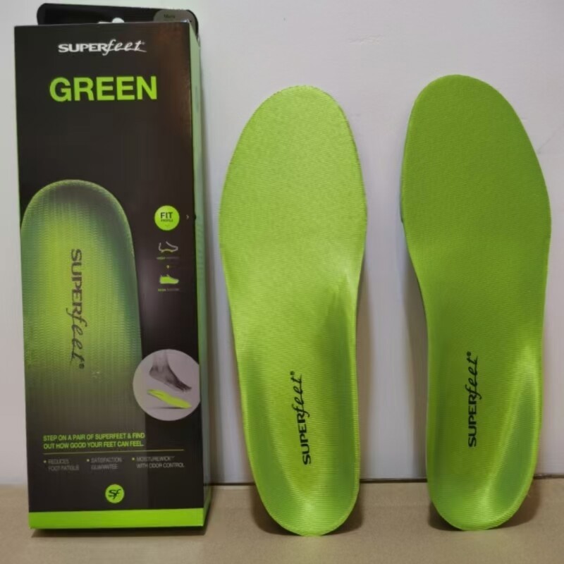 Superfeet Green Insole High Arch Orthotic Size E Mens 9.5-11 / Womens 10.5-12