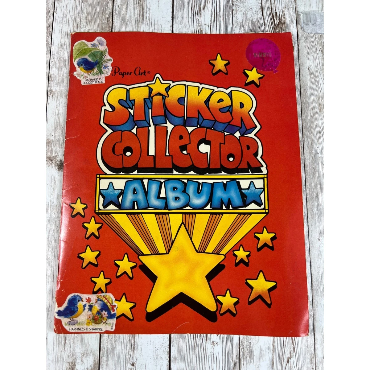 Vintage Sticker Collector Album Red 70s 80s Hallmark Muppets ET Lisa Frank Rare