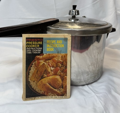 #ad Vintage Presto Stainless Pressure Cooker amp; Instruction Book 6 Qt C601A $27.00
