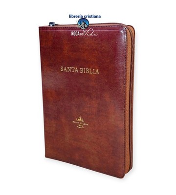 Biblia Con Cierre Letra Grande RVR.1960 Piel Fabricada Cafe Índice,La Original 